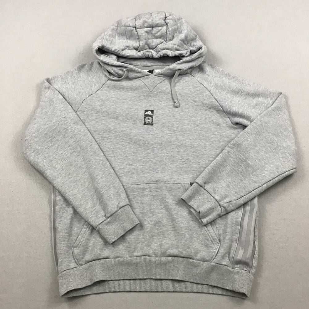 Charlotte FC Hoodie Men Medium Gray Adidas Sweatshirt Pullover Soccer M *
